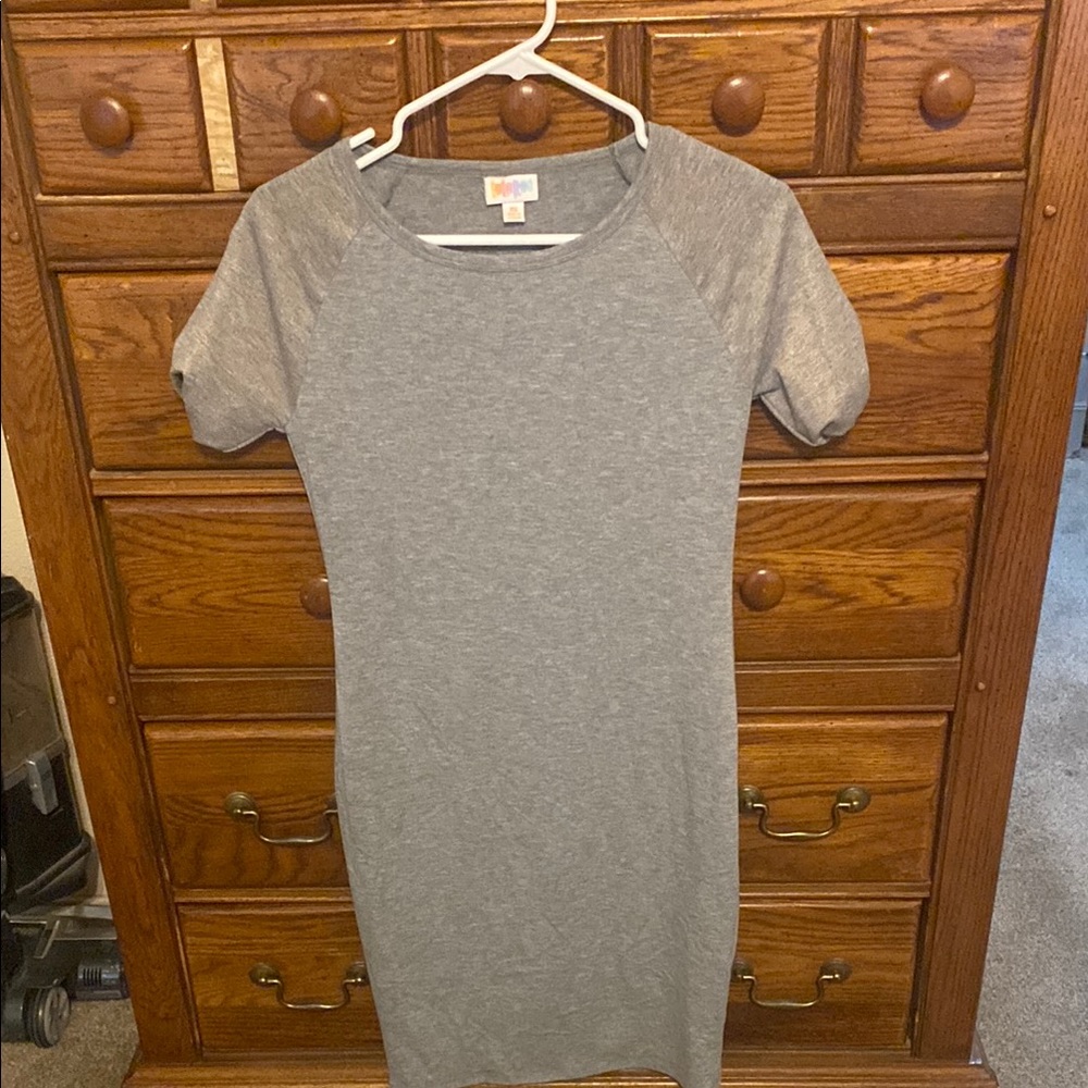 Gray Short Sleeve Dress
